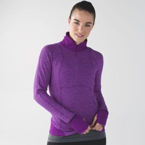Lululemon Runderful 1/2 Zip Mini Check Pique Tender Violet